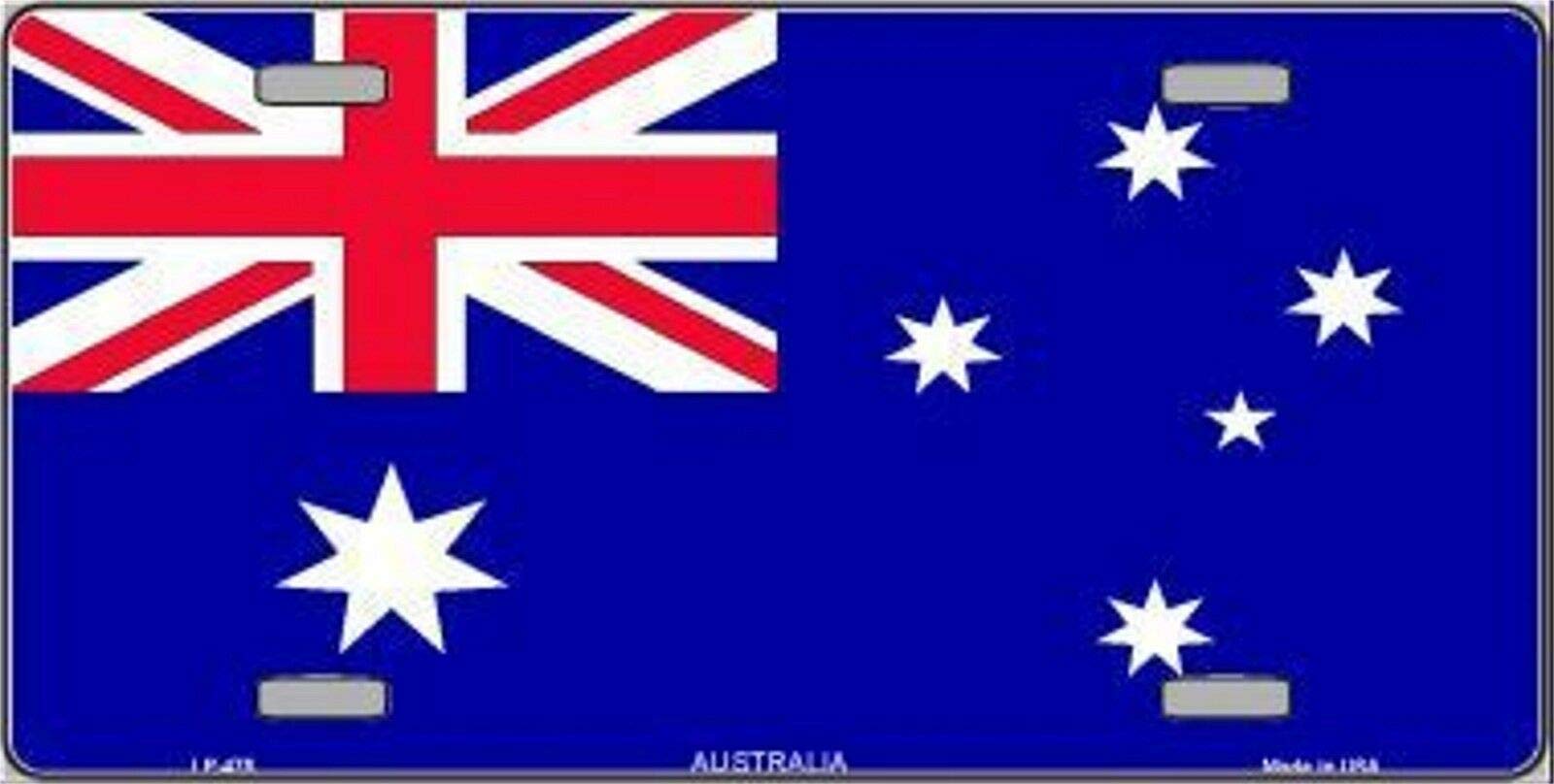 Biopracess New License Plate Australia Flag Metal Novelty License Plate Sign License Plate Sign 15x30 CM