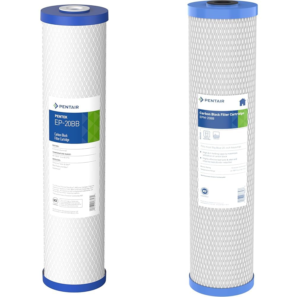 Pentair Pentek EP20BB Big Blue Carbon Water Filter, 20