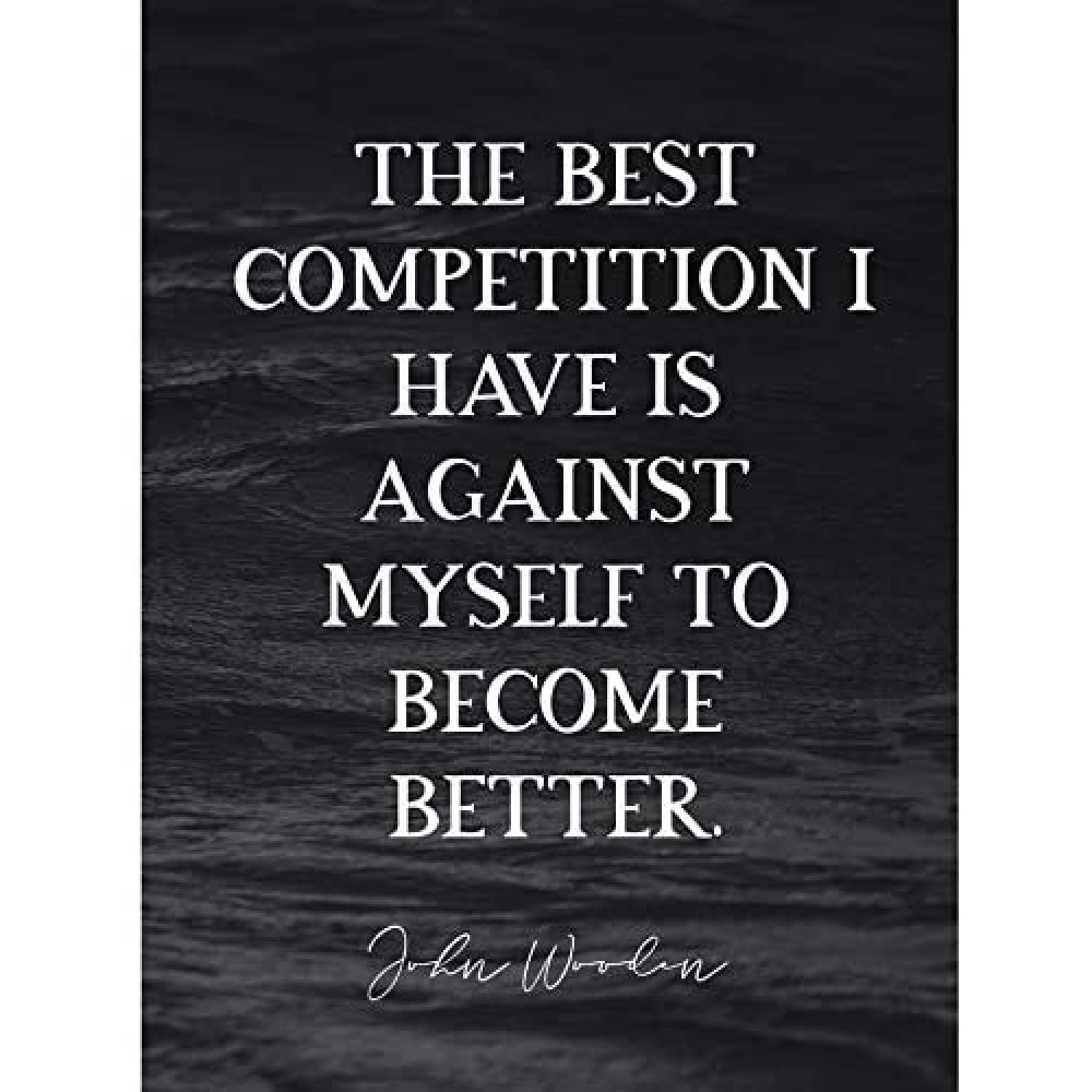 Artery8 Slate Quote John Wooden Competition Better Basketball Coach Unframed Art Print Poster Wall Decor 12x16 inch