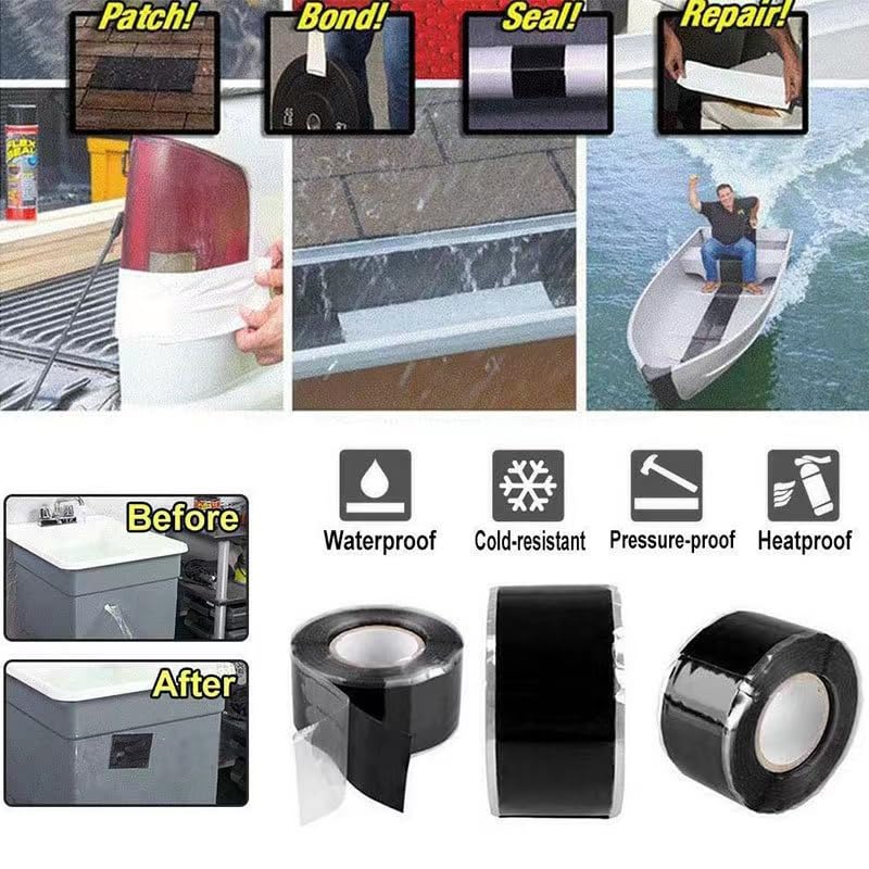 Image of Self-Fusing Silicone Tape Insulation Tape for Leaks Silicone Tape,Plumbing Electrical Hose Repair Tape,for Wraping Electrical Wires,Tool Fixation,Dumbbells,More DIY Repairs 1inx10'x 20mil