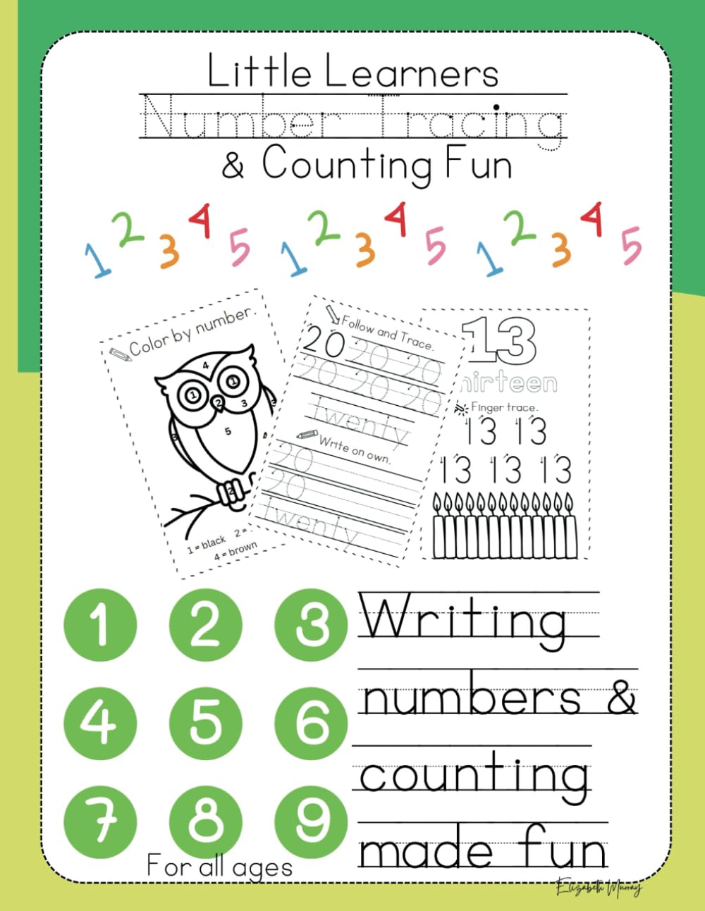 Little Learners Number Tracing and Counting: Little Learners Number Tracing and Counting making writing numbers and counting fun and easy for all ages