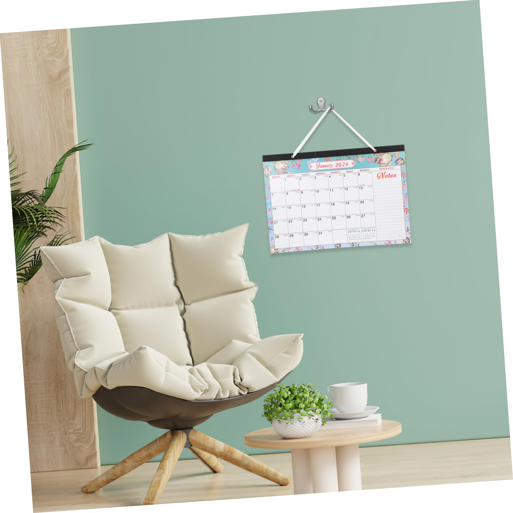 VILLCASE 4 Pz Calendario da parete 20 Calendario 20 2025 Calendario mensile 20 decorazione parete decorazione muro calendario per l'uso quotidiano domestico calendario mensile festivo