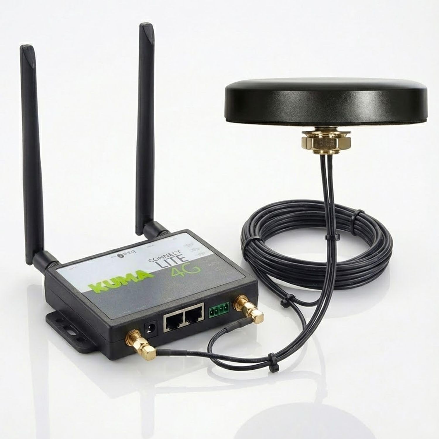 KUMA CONNECT PRO Unlocked 4G Router with SIM Slot (150Mbps Kit) | High-Gain MiMo Outdoor Antenna for Caravan, Motorhome, Boat WiFi | Connect 32 Devices | UK/EU Mobile Internet Hotspot - 12V & 240V