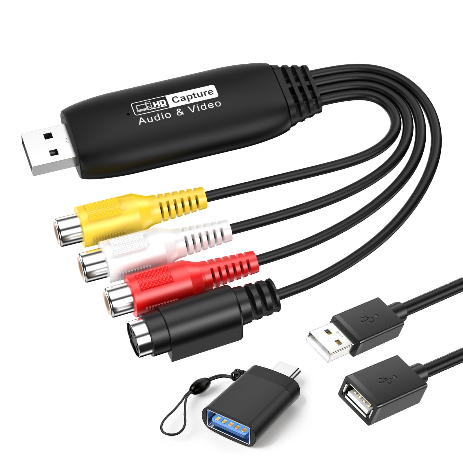 USB 2.0 Video Capture Card,RCA to Digital Converter for VHS/VCR/DVD/Mini DV to PC/Mac, Plug & Play VHS Digitizer, Convert Camcorder Tapes to Digital Files-image-30