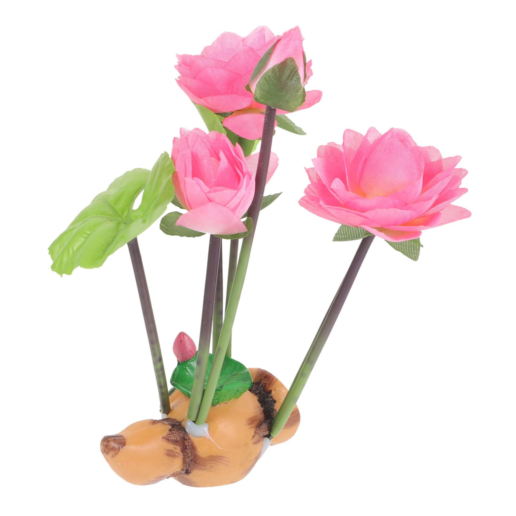 Alipis 4 Pezzi di Fiori per Acquario Decorazioni Acquatiche Piante Finte per Acquario Nascondiglio per Piante da