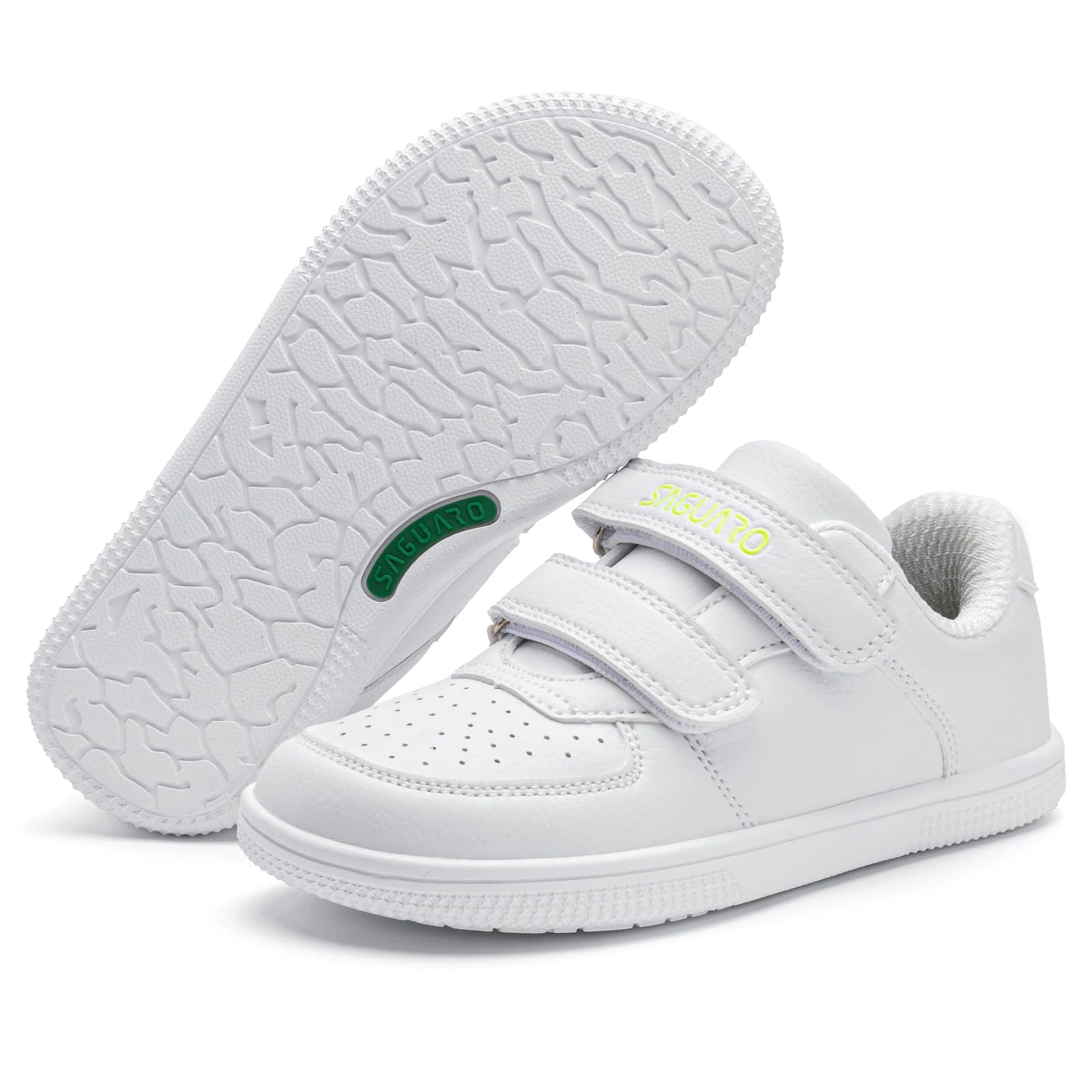 SAGUARO Zapatillas Barefoot Niños Niñas Zapatos Minimalistas Casual con Puntera Ancha Zero-Drop Cierre Autoadherente, Tallas EU 25-35