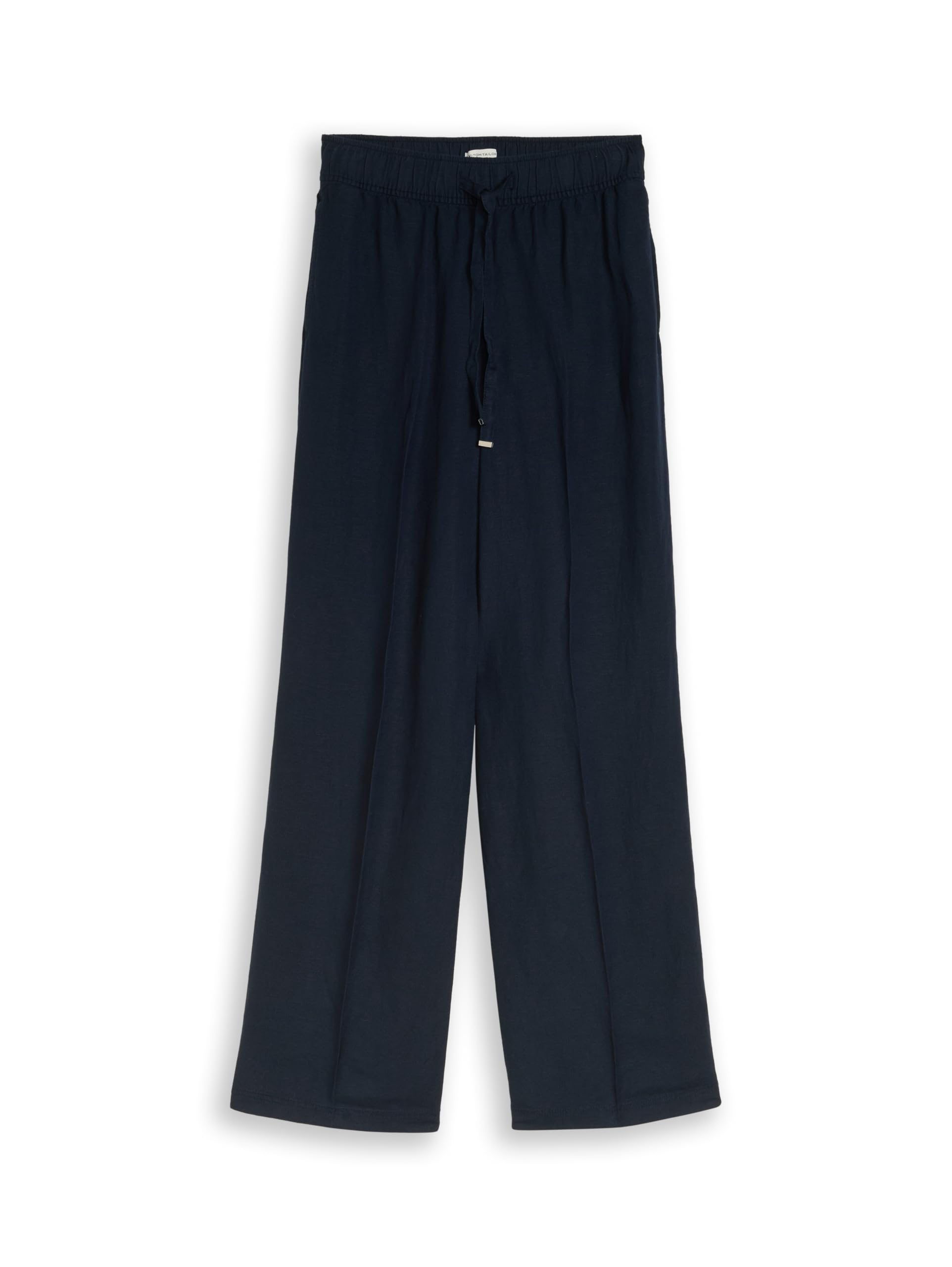 TOM TAILOR Damen Wide Leg Loose Fit Hose mit Leinen