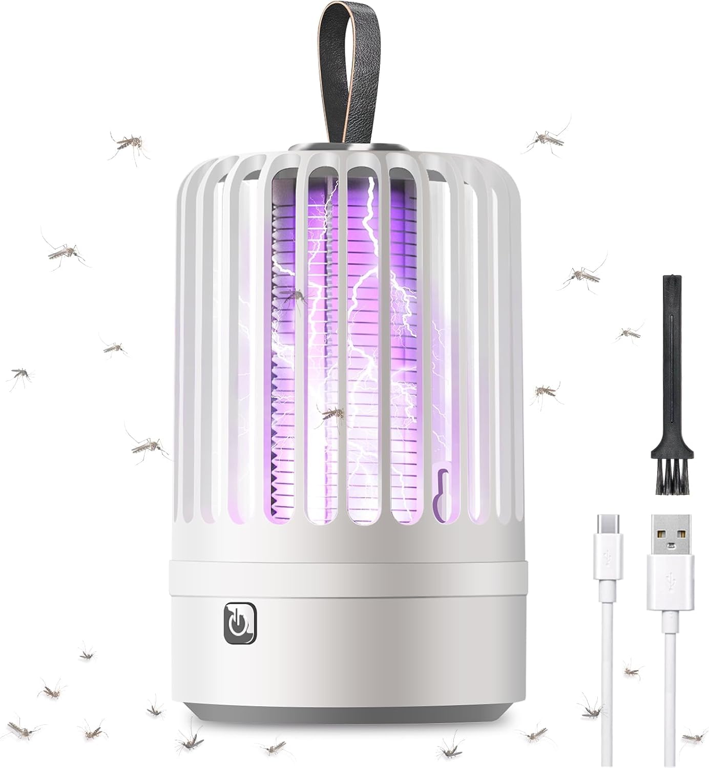 Bug Zapper Outdoor，Mosquito Killer Lamp 2 in 1 Indoor Electric Fly Killer Zapper, Powerful 2800V Electric Insect Repellent Flies Mosquito Catcher for Outside Patio, Backyard, Garden