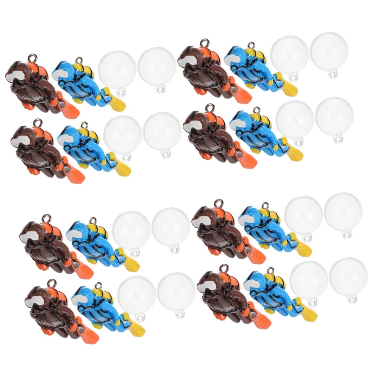 ULTECHNOVO 4 Ensembles Flotteur Plongeur Réservoir Décorations D'aquarium Rougeoyantes Décor Flottant D'aquarium Ornement De Plongeur D'aquarium Résine 4 Pièces * 4