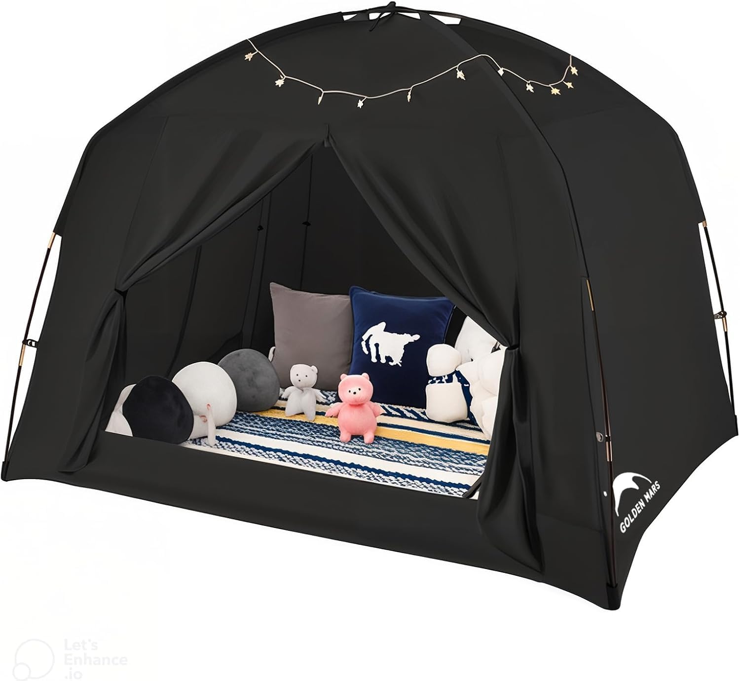 tent show queen Bed for Kids and Adults, Indoor Blackout Sleeping Play Tents Bob Gear Color:Rose Mirror WORKING Samsung Gear S2