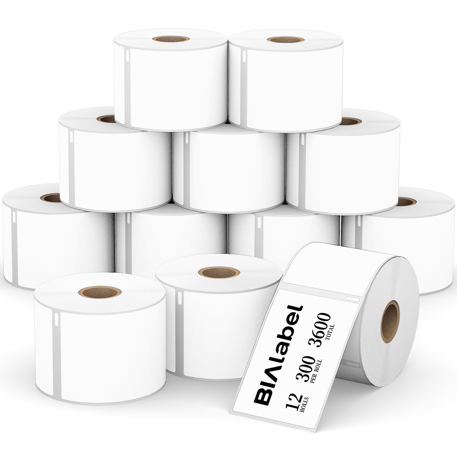 12 rolos de substituição de etiquetas de envio de 6 cm x 10 cm