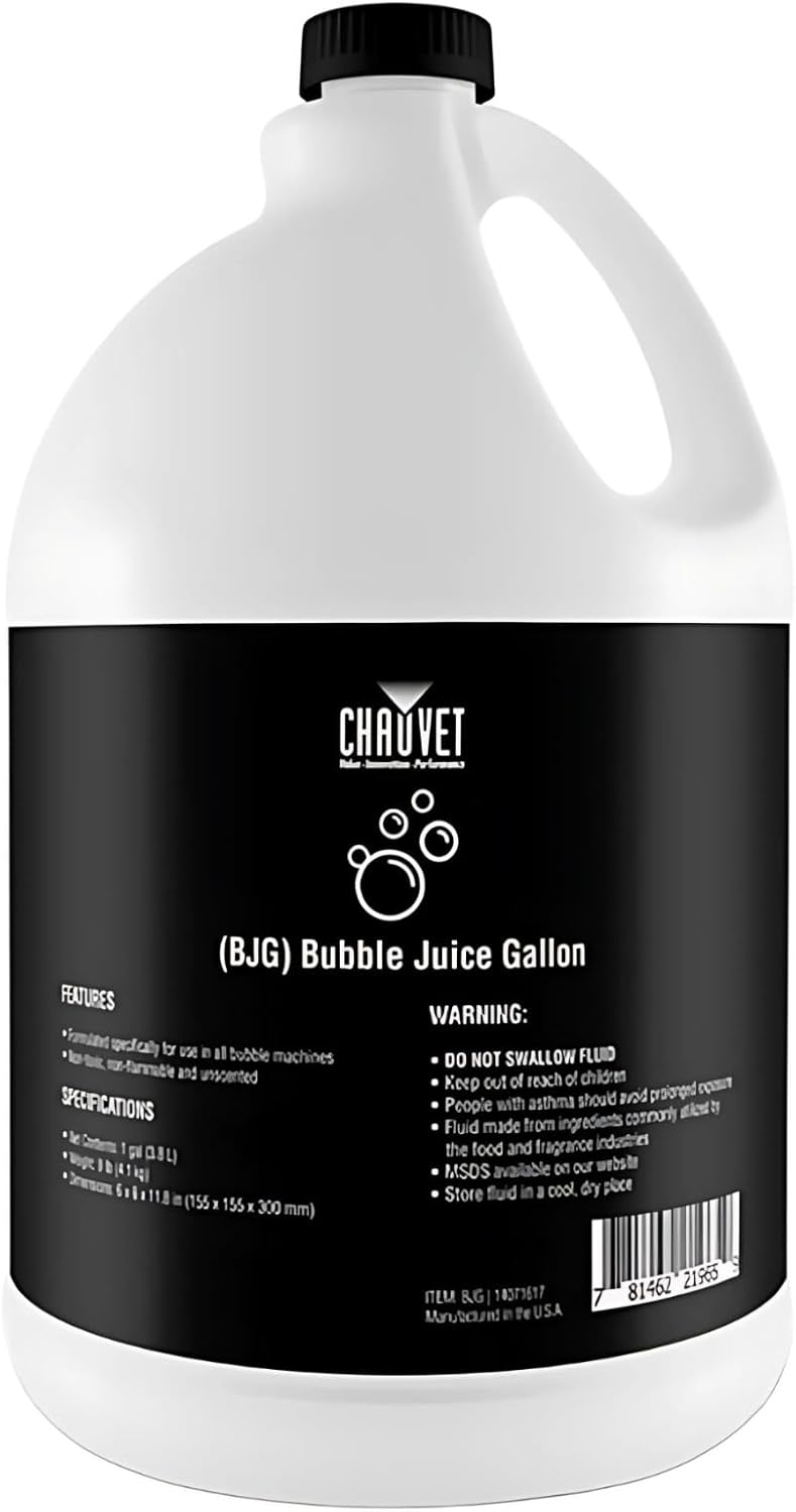 (2) Chauvet DJ BJG Gallons Bubble Fluid Juice for Hurricane Bubble Haze Machines
