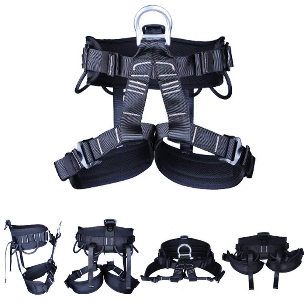 SwaYve Arnés de Escalada, Cinturón Seguro de Medio Cuerpo, Cinturones de Protección Contra Caídas para Montañismo, Escalada en Roca, Rescate Contra Incendios, Entrenamiento en Expansión, Equipo de Rap