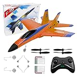 Eayaele Foam F/A-18 RC Plane Hornet Strike Fighter, 2 CH Remote Control Airplane Foam Glider Planes for Kids Boys Beginners Fighter Jet Toy (Orange)