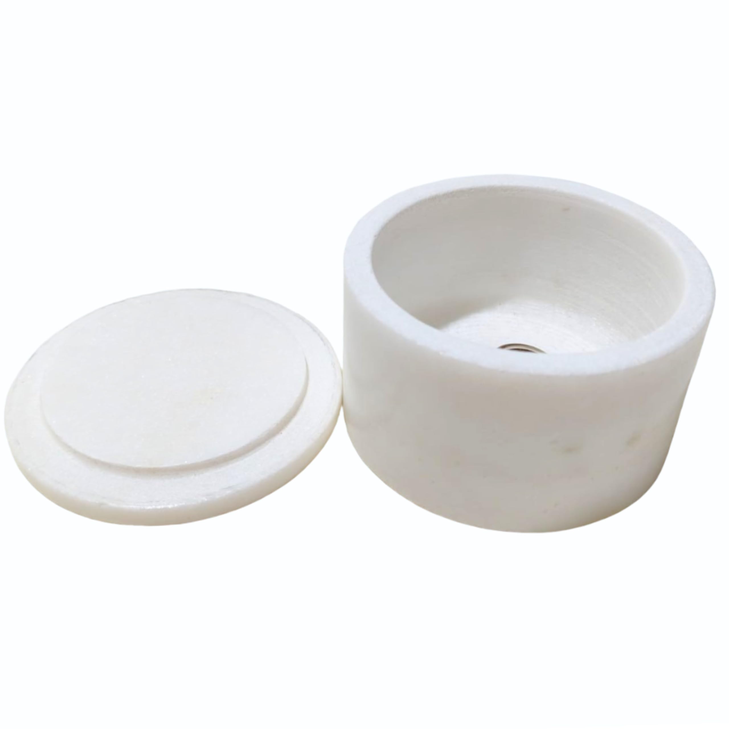 craftslookcraftslook Marble Round Small Jewelry Box 2.25" inch, Hand Carved Makeup Organizer,Storage Box,Trinket Box, Jewelry Holder Organizer, Gifts for Women,Birthday Gift, Alabaster