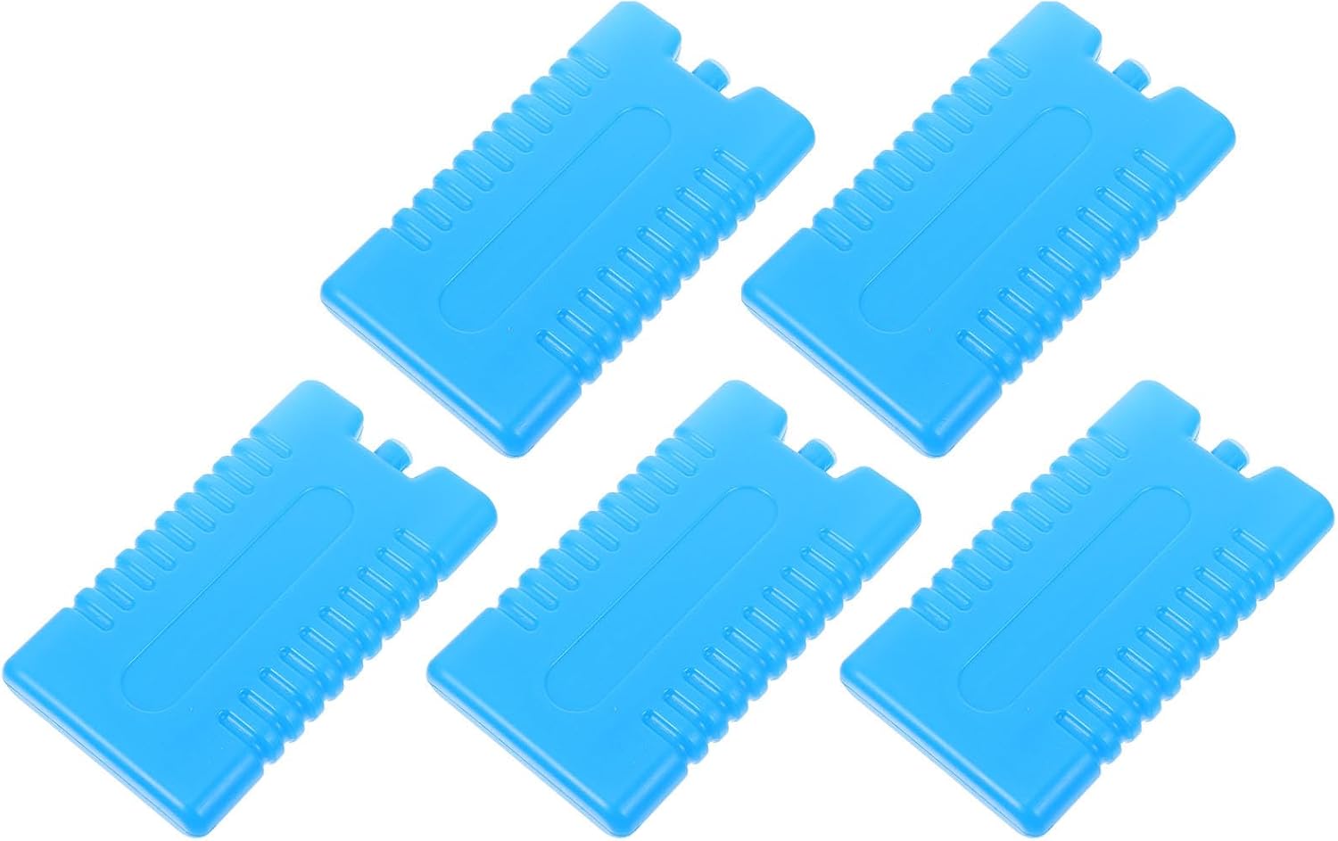 BESPORTBLE Reusable Ice Packs 200ml Portable Cooler Ice Containers 5pcs Blue Plastic Freezer Packs for Camping Hiking Lunchbox Food Cooling