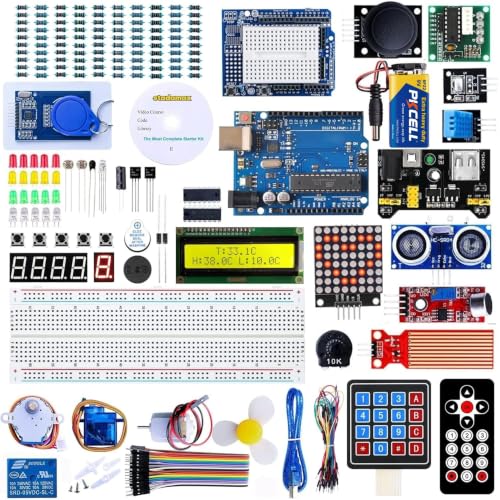 Uno R3 Kit Mega328 Tutorial | 40 in 1 Electronics Circuit Breadboard Engineering Kit for Kids and...