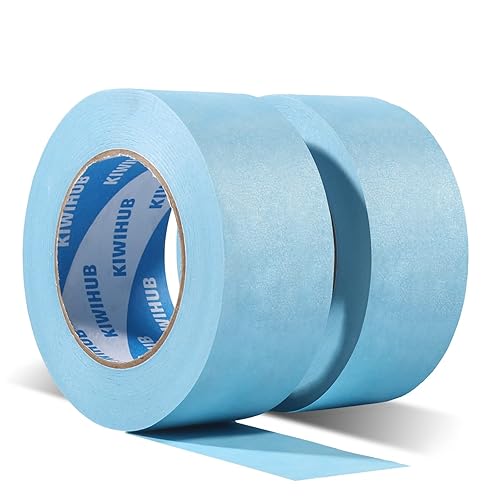 Miniatura 7 de KIWIHUB White Painters - Cinta adhesiva de 2 pulgadas x 60 yardas x 5 rollos, cinta adhesiva mediana blanca para pintura, etiquetado, manualidades,
