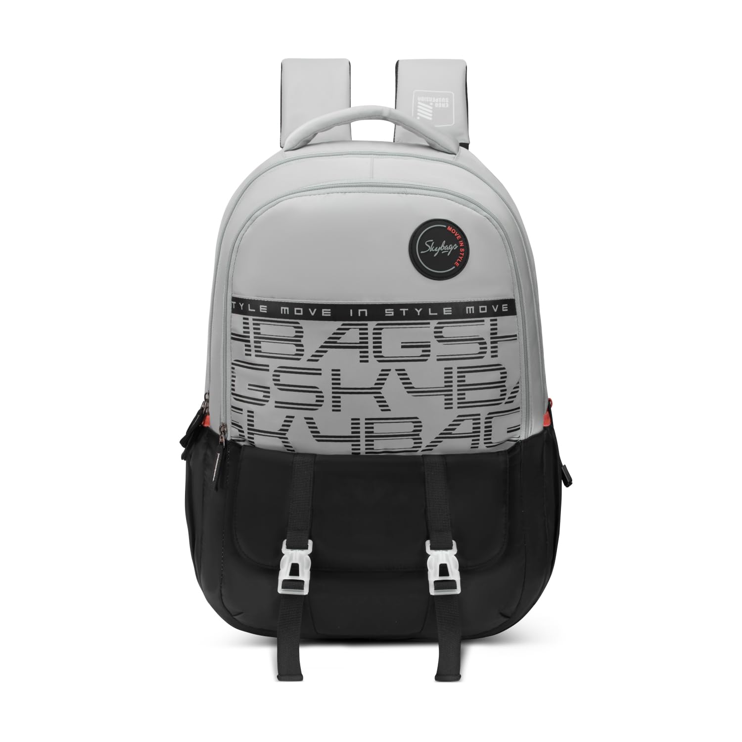 Aero Pro 38L Casual Backpack for Boys & Girls with 3 Compartments & Adjustable Strap | Insulated Tiffin Pouch | Rain Cover | Aer-Zone Back Panel | Perfect for School & Travel - Unisex-image-41