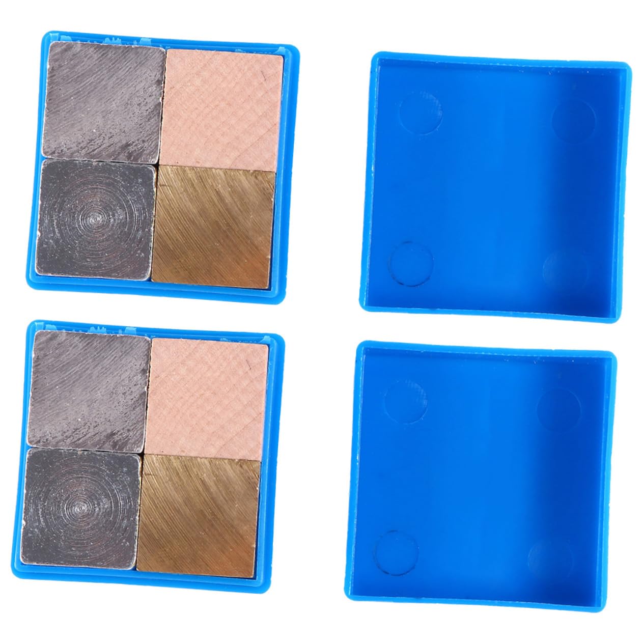 ABOOFAN Ensemble de 8 Cubes Pédagogiques 2 Cm en Cuivre, Fer, Aluminium et Bois – Fournitures pour Étude Densité en Laboratoire, Matériel Scientifique Éducatif pour Expériences de Masse et Densité
