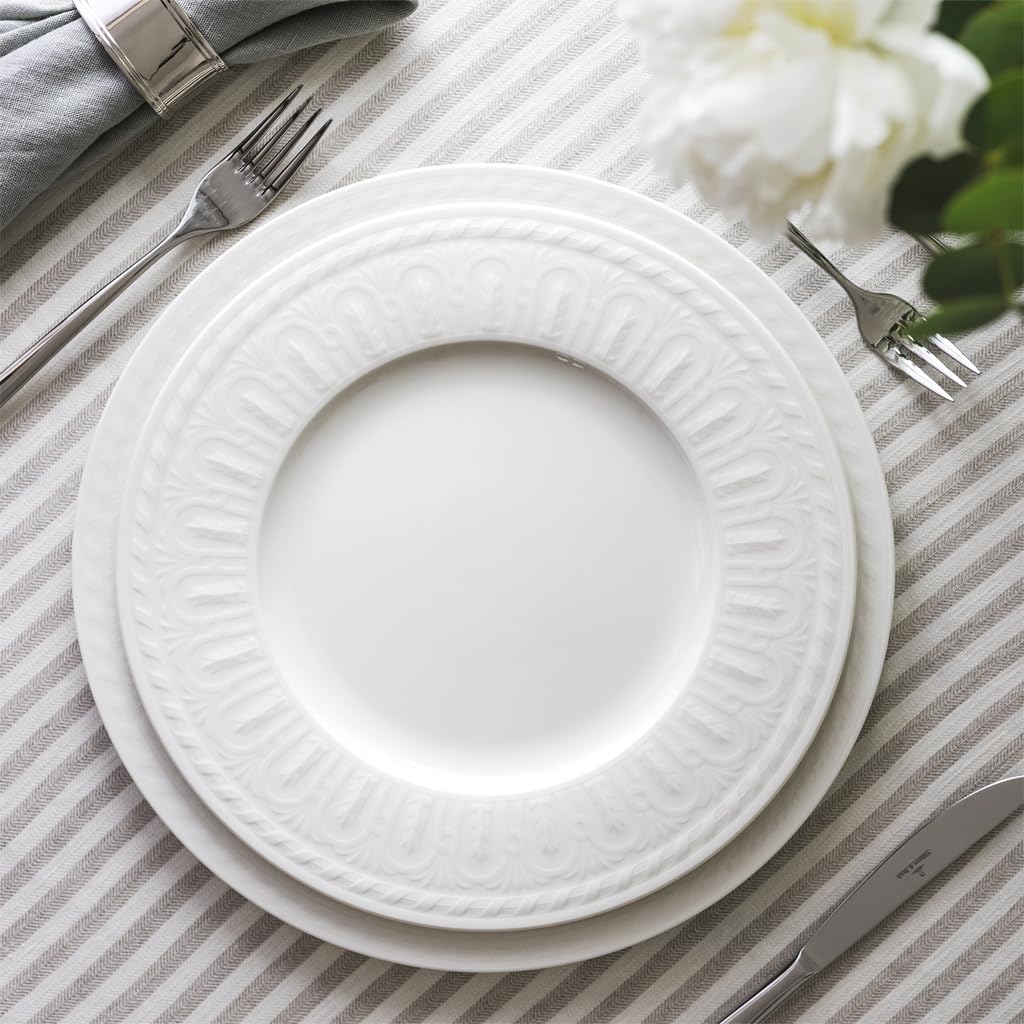 Villeroy und Boch Cellini Platzteller, 31 cm Premium Porzellan, Weiß