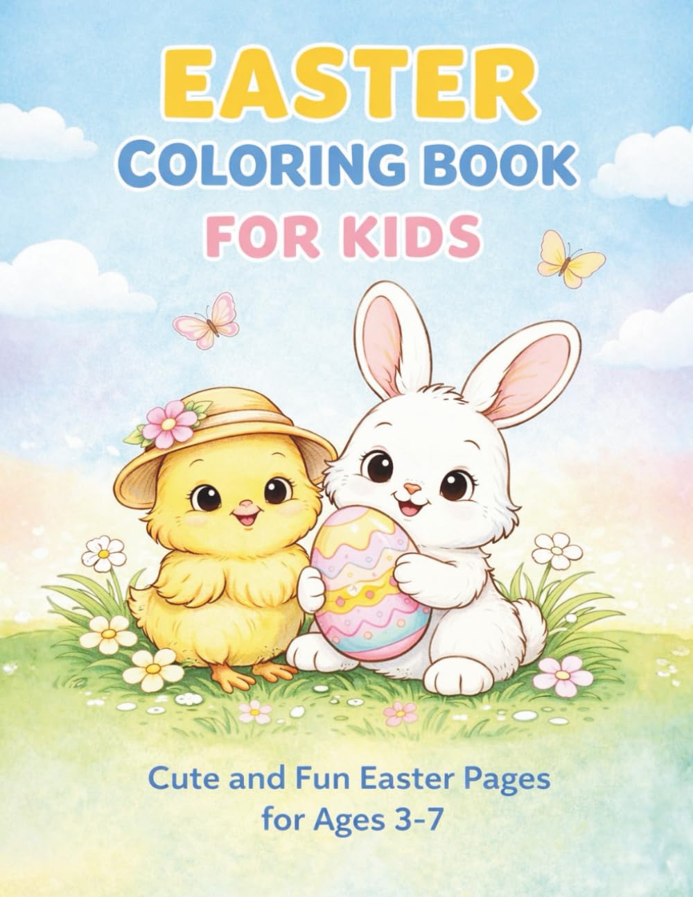 Easter Coloring Book for Kids: Cute and Fun Easter Pages for Ages 3–7