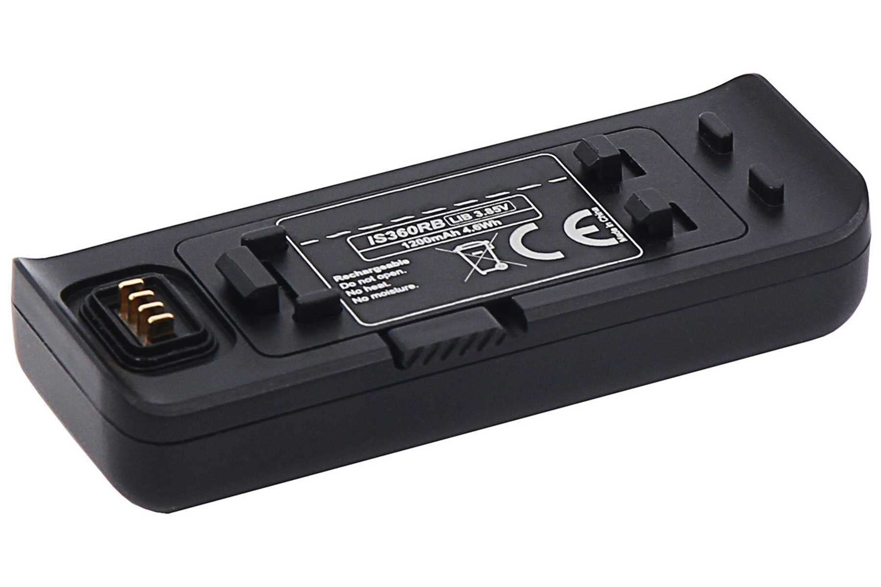 2X Akku-Basis + Dual-Ladegerät (USB) kompatibel mit Insta 360 One R, One RS Action Cam [1200mAh - 3.85V - Li Ion - 100% kompatibel]