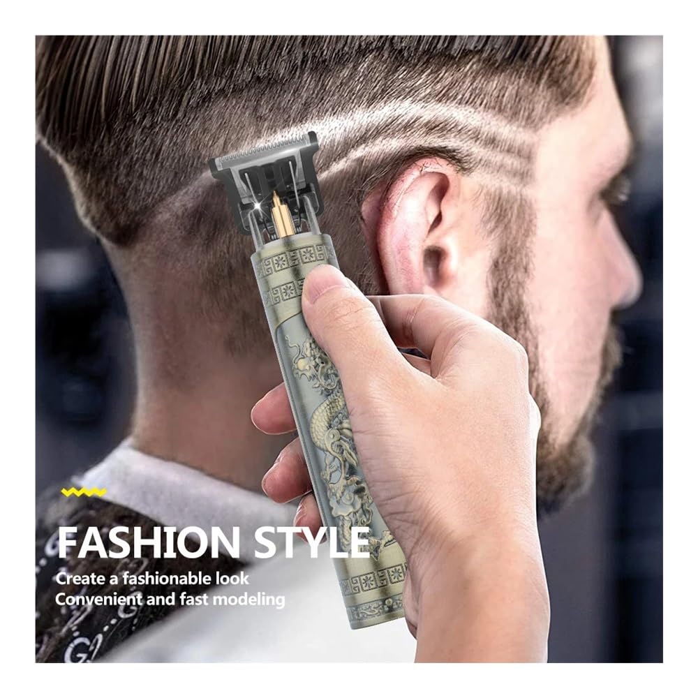 Razors Sale Vintage T9 Elektrische schnurlose Haarschneidemaschine, professioneller Haarschneidemaschine für Männer, Haarschneidemaschine, Rasierer, Bartfeuerzeug (Kunststoff Dragon2)