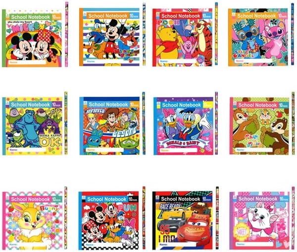 【12柄セット販売】キャラクターオールスター学習帳えんぴつセット キャラクター グッズ 景品玩具 知育玩具 文具 文房具 イベント 景品 販促品 子供 子供会 男の子 女の子 小学生 保育園 幼稚園 幼児 お子様ランチ ビンゴンゴ景品 [並行輸入品]