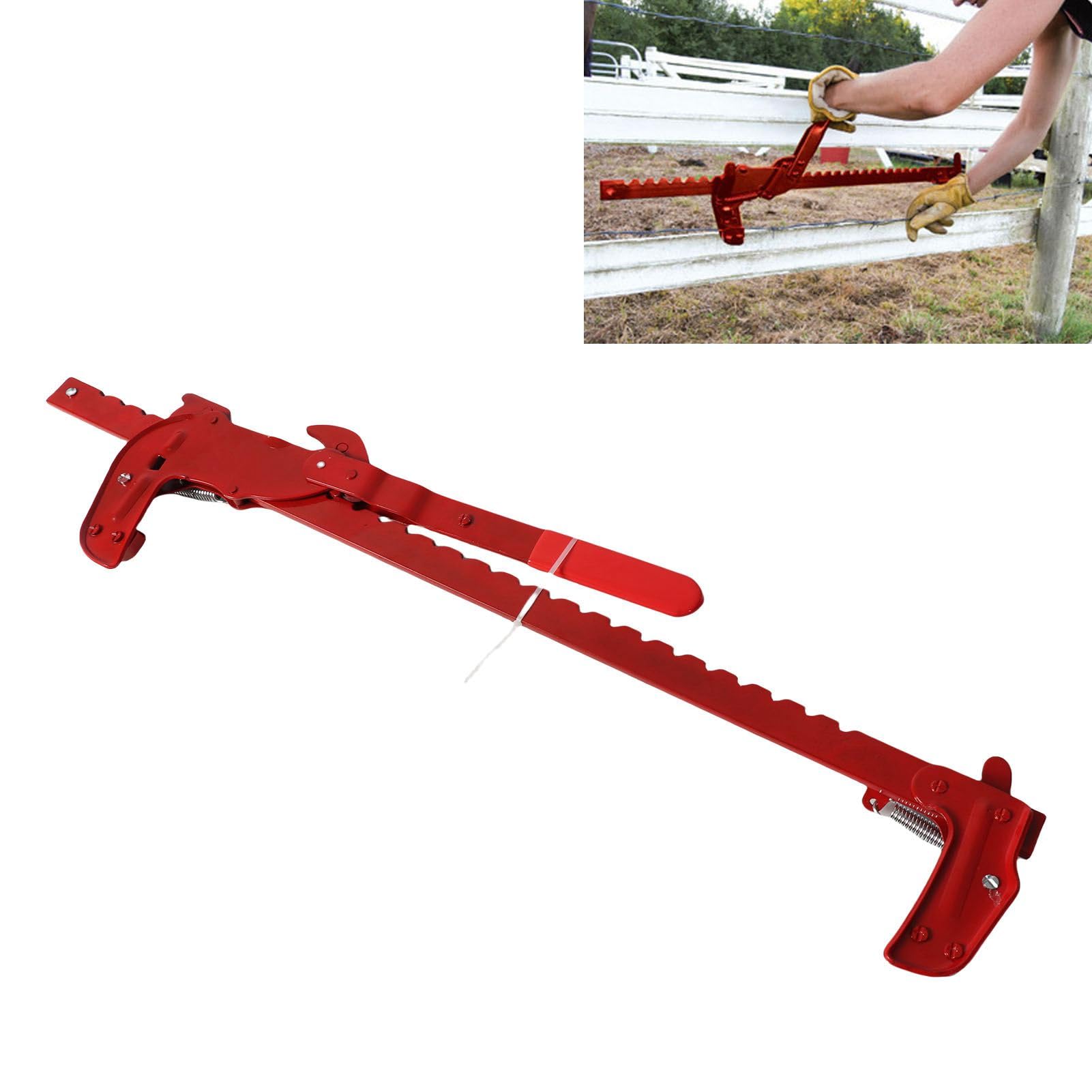 Fockety Tensor de Cercas, Tensor de Cadena de Acero Inoxidable con Trinquete, Tensor de Alambre de Púas, Herramienta Compacta de Reparación de Cercas para la Reparación de Cercas en Granjas
