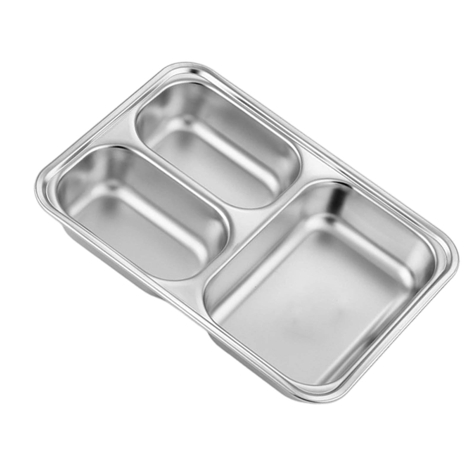 jiingekk Stainless Steel Serving Platter Dishwasher Safe Rust for Camping Home Use Rust Meal Plates Dishwasher