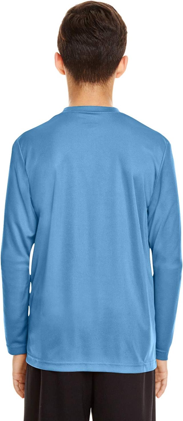 Team 365 Youth Zone Performance Long-Sleeve T-Shirt L SPORT LIGHT BLUE - Image 4