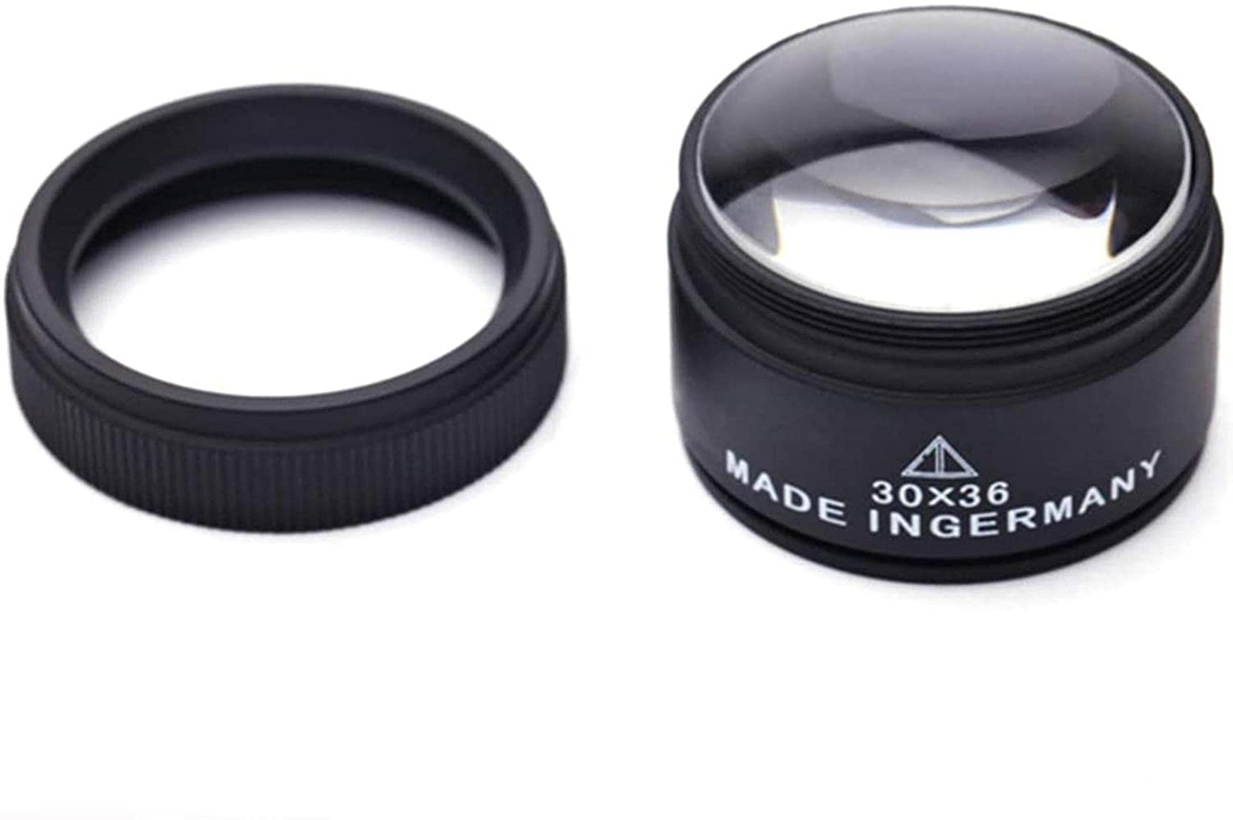 JOZZY Lupa,Mini Pocket Handheld 30X 36mm HD Lente de Vidrio óptico para Sellos de Monedas Lupa de joyería