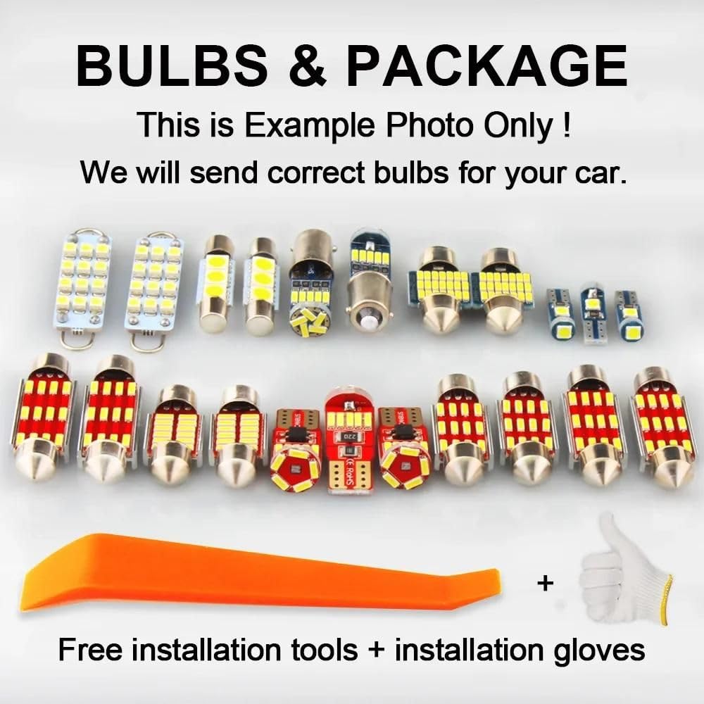 Kit de 14 Bombillas LED para luz de Techo Interior, para Mercedes Benz 190E 190D 190 W201 1982-1989 1990 1991 1992 1993, Accesorios para Coche