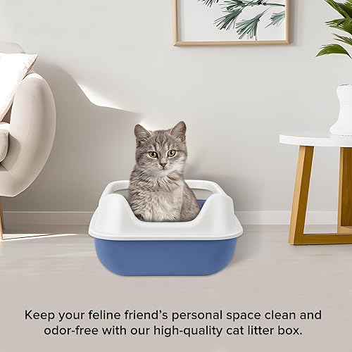 Miniatura 6 de KittyClean - Caja de arena para gatos XL con estante de control, caja de arena XL para gatos grandes, caja de arena extragrande para varios gatos