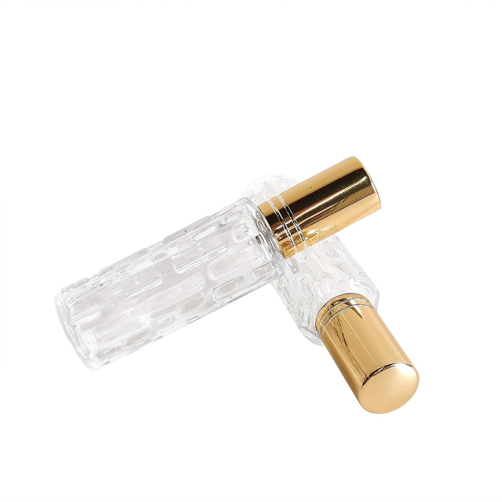 Szklany rozpylacz perfum, 15 ml, do wielokrotnego napełniania, mini butelki na perfumy, małe puste pojemniki na próbki, przenośna butelka podróżna (15 ml/A-złoty)