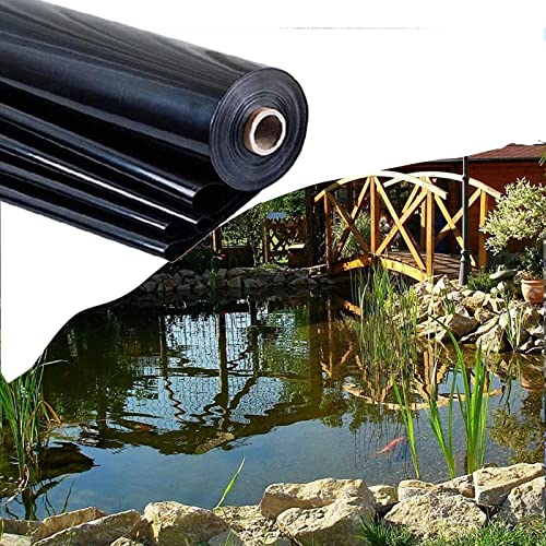 ZWYSL Teichfolie Aus Gummi, Teichfoliem Schwarze Reißfestes Gartenpoolmembran, Koiteiche, Bachläufe, Brunnen, Wasserspiele (Color : Black, Größe : 1.5x2m/4.92x6.56ft) Cover