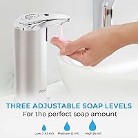 Vista 3 de POHL SCHMITT Dispensador de jabón automático de alta calidad, sin contacto, funciona con pilas, 3 niveles de ajuste, impermeable y a prueba