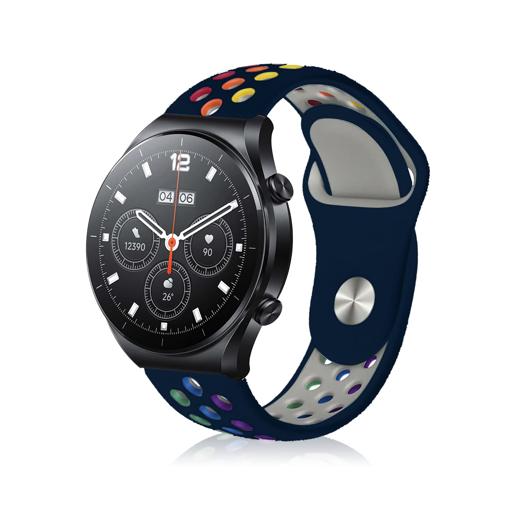 22mm Correa Compatible con Xiaomi Watch 5/S5/S4, Correa Deportiva Silicona Rainbow para Amazfit Bip 6/Active Max/Balance Ultra/Balance 3 2 1/Cheetah 2 Ultra