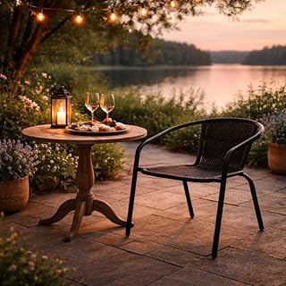 Vital Modern Stylish Garden Patio Dining Chair | Outdoor Furniture | Poly Rattan Frame | Weather-Resistant | Durable & Comfortable Seating | Easy Clean Design | Perfect for Patio