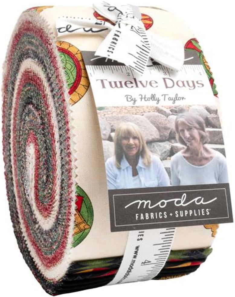 Holly Taylor Twelve Days Jelly Roll 40 2.5-inch Strips Moda Fabrics 6950JR