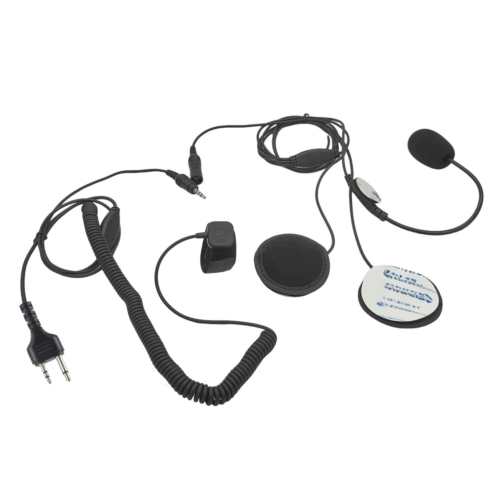 Kask zestaw słuchawkowy 2-pinowy 2-drożny zestaw radiowy słuchawka mikrofon rower rower pełna twarz motocykl Ptt nausznik dla Midland gxt lxt gmrs Walkie Talkie