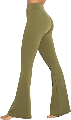 Sunzel Womens Flare Leggings with Tummy Control Crossover Waist and Wide Leg