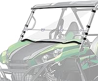 StarknightMT Flip Windshield for Kawasaki Teryx 800 2/4 Seaters 2016+ & Teryx S 2021+ - Scratch-Resistant Polycarbonate Full Window