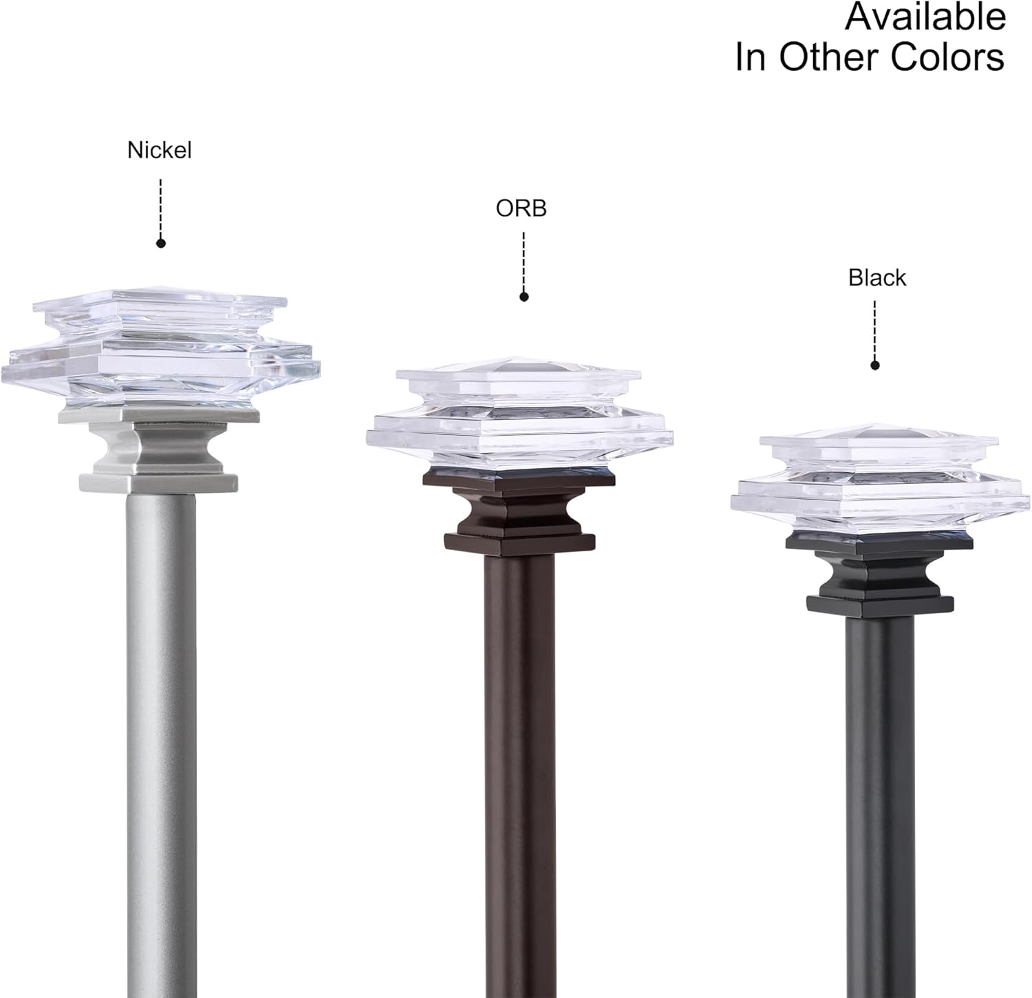 UTOPIA ALLEY Wall Mounted 3/4 Inch Curtain Rod - Curtain Rods For Windows 48 to 86 Inch, Adjustable Drapery Rods, Nickel Curtain Rods, Tapestry Poles (Nickel, 48"-86")