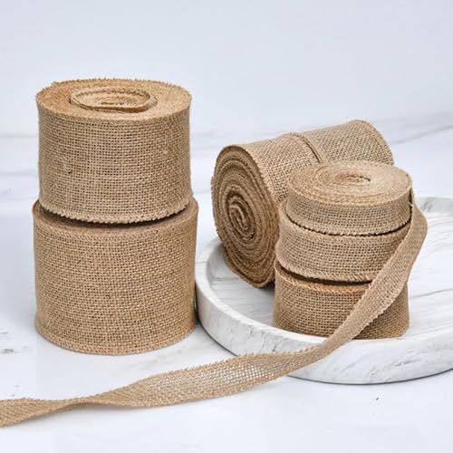 Premium 10-Yard Natural Jute Burlap Ribbon Roll - 3 Inch Wide for DIY Crafts, Weddings, and Holiday Decor 8 Premium 10-Yard Natural Jute Burlap Ribbon Roll - 3 Inch Wide for DIY Crafts, Weddings, and Holiday Decor - Image 7