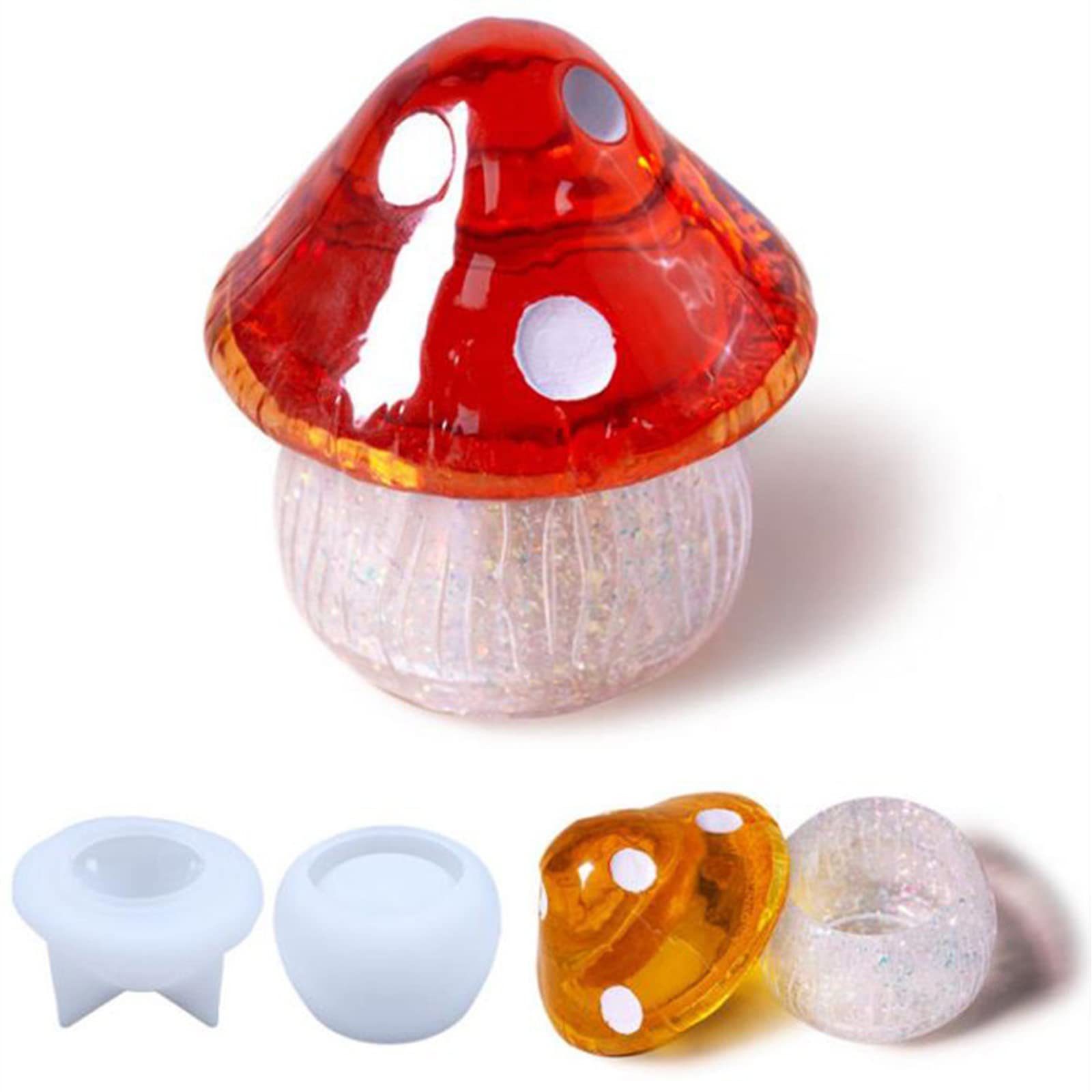 FineGood Lot De 6 Moules En Résine En Forme De Champignon Pour Résine époxy Pour Décoration De La Maison