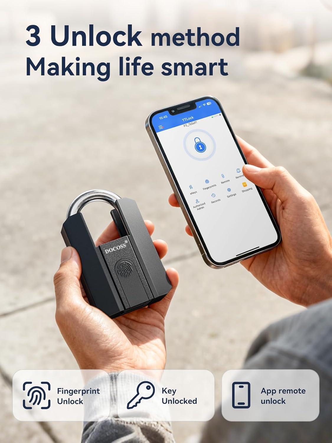 DOCOSS Fingerprint Lock - Keyless Security -2