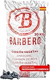 Carbón Vegetal Barbacoa Encina 100 Natural Grueso Saco 20kg Profesional Hostelería Cocina Exterior Brasa Gourmet Alta Temperatura Sin Humo Combustión Lenta Aroma Sabor Carnes (Saco, 1, Unidad)