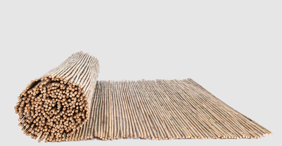 Suinga Valla de Cañizo Bambu 1,8x5 Metros | Cañizo Entero Jardin Natural | Cerramiento de Bambu 95% Ocultación | Valla de Bambu